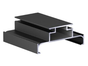 Профиль врезной вертикальный двухсторонний черный мат. RAL9005 1 метр АВД-7420  1331 (кратно 3 метра