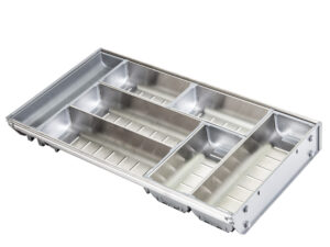 Вкладыш 30/550 шуфлядный металлический Organizer нержавеющая сталь (523*280*65) AKS 64590