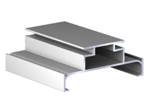 Профиль врезной вертикальный двухсторонний серебро анод. 1 метр АВД-7420 1614 (кратно 3 метрам)