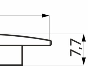 Заглушка к алюминиевому профилю LIRA-1707, цвет белый, AKS 77268