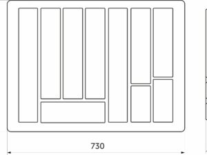 Вкладыш для столовых приборов 800 STANDARТ (730*430). металлик 67353