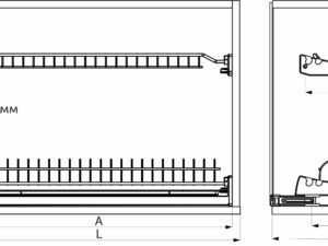 Сушка для посуды 800 HUGO с профилем нерж. сталь, хром AKS 113263