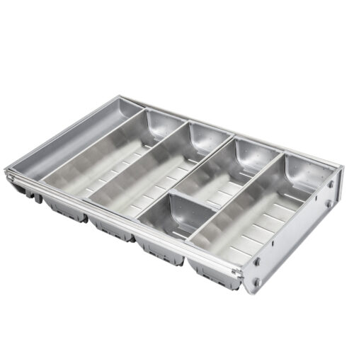 Вкладыш 30/450 шуфлядный металлический Organizer нержавеющая сталь (423*280*65) AKS 64588