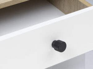 Ручка меб. кнопка мет. FLUID черный матовый, AKS 103274