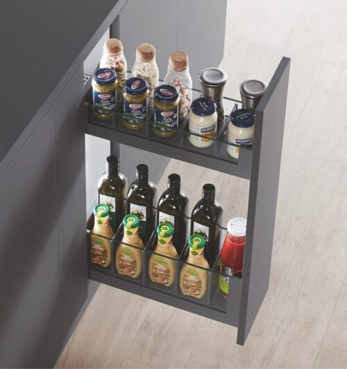 Бутылочница DTC PURE-PRO HQ KB=150мм, глубина 450мм, 40кг, серая (HQ450A150Z01,E30) 21919