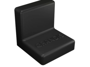 Уголок крепежный 20x20 мм толщ.1,2мм с крышкой, черный 10-436P  0306281