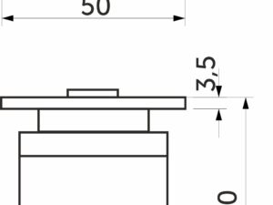 Опора меб. алюм. DAКP-27 h150 с регул. черный матовый 112790
