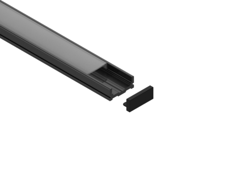 LUMINO Профиль LED накладной L=3000 алюминий черный анод TG05.3702.07.689  2124