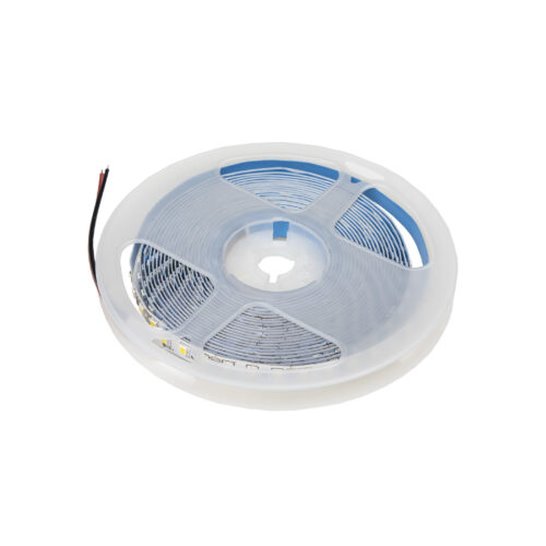 Лента светодиодная - 9,6W/m, 24V, 4мм, 2835, 120 д/м, IP20, холодный белый (6000K) - 5м 113137
