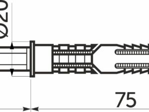 Полкодержатель мет. врезной 14*140 AKS 75323