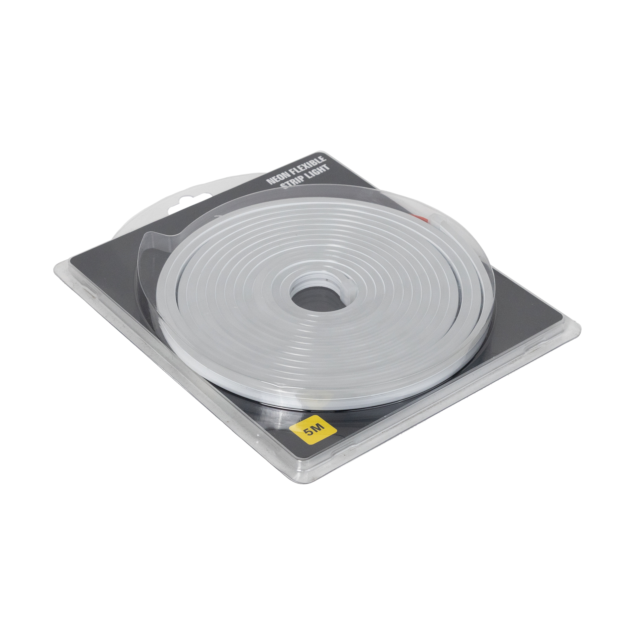 Гибкий неон - 9,6W/m, 24V, 6*12мм, 120 д/м, IP65, холодный белый (6000K) - 5м, AKS 118645