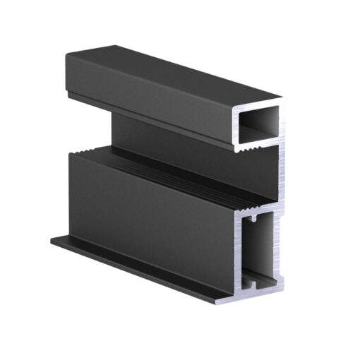 SLIM Ручка асимметричная АВД-0533 черный мат. Ral 9005 L 5400 1381