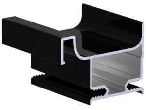 Профиль вертикальный боковой, черный мат. 9005, АВД-4463 1 метр 1332 (кратно 3 метрам)