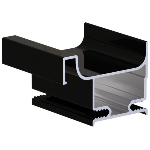 Профиль вертикальный боковой, черный мат. 9005, АВД-4463 1 метр 1332 (кратно 3 метрам)