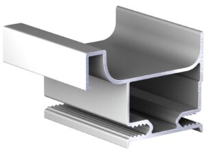 Профиль вертикальный боковой, серебро анод. АВД-4463 1 метр 1613 (кратно 3 метр)