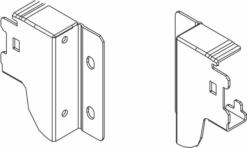 Крепление задней стенки h 84,5 DTC Dragon Box серый (M01031,Е18) 0015516