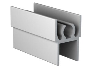 Профиль горизонтальный верх АВД-0607 серебро анод 1 метр 1591