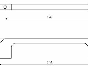Ручка меб. скоба мет. VULKAN 128 мат хром, AKS 111095