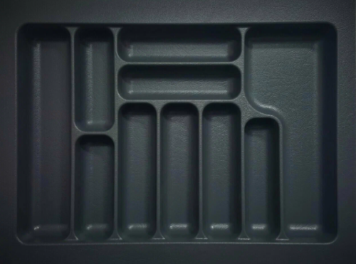 Лоток для столовых приборов Starax в базу шир. 800 (740x490x55 мм), антрацит S-2689-AP 0200291