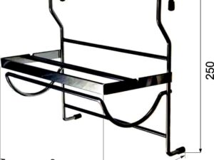 Корзина на трубу d16 для бумаги CWJ207 черный AKS 62745