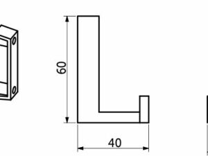 Крючок меб. двухрожковый мет. LEGGO шлифованный титан AKS 103310
