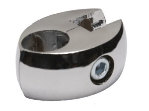 Соединитель стекло/плита к трубе d25 (550) одинарный (с вкладышами), вакуумное хром AKS 23199