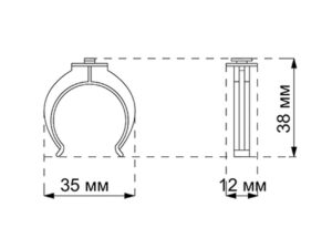 КЛИПСА черная ОПП  (уп 150 шт) 45852