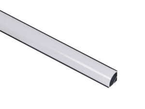 Профиль алюминиевый угловой ORION-1616C с экраном, экран четверть круга, цвет черный, 3м, AKS 102733