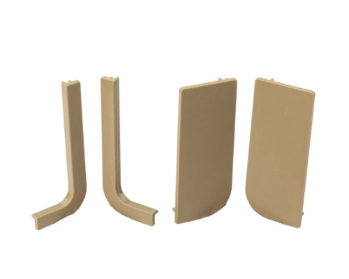 Компл.шампань торц. загл.(открыт. и сплошн.) Г-образ.проф.Gola FIRMAX(4 части), пласт  FRM9200.06.CH