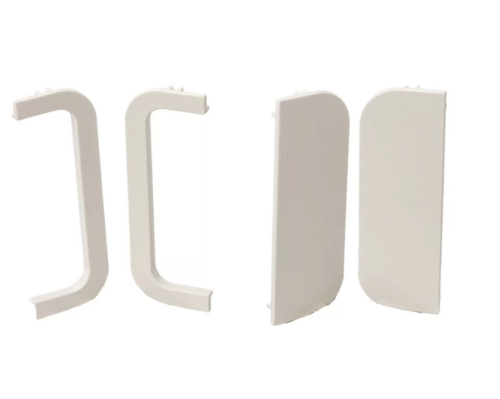 Торцев. заглу.(открыт. и сплошн.) П-образ. проф. Gola FIRMAX(4 части), пластик, белый FRM9201.06.W