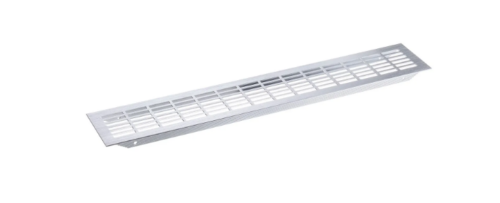 Решетка вентиляционная KK-W80800-D0, 480x80мм, серый, алюминий 020064