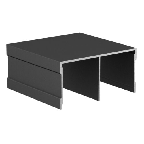 Направляющая верх АВД-0702 Ral 9005 черный глянец 1 метр 1391 (кратно 1,5м)