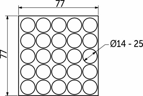 Заглушка самоприлипающая Ø 14 базальт (14092) FOLMAG (лист-25шт.) 41736