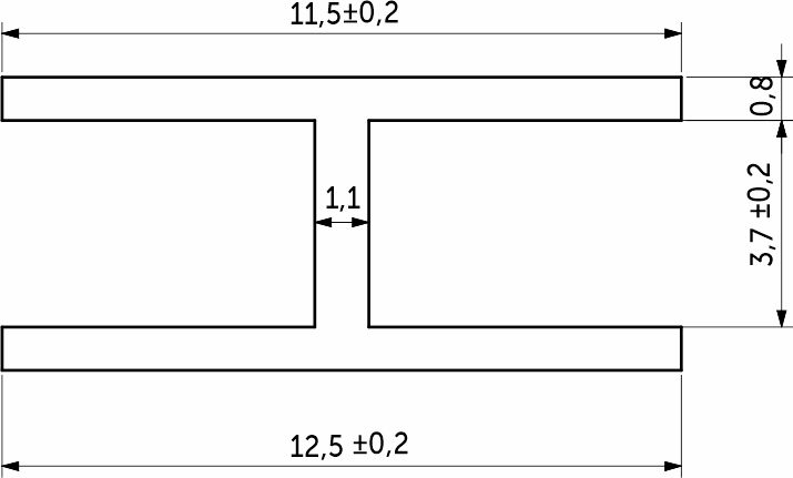Профиль ПВХ для ДВП Н-4 белый соединительный РФ (1шт=2м.п) 61114