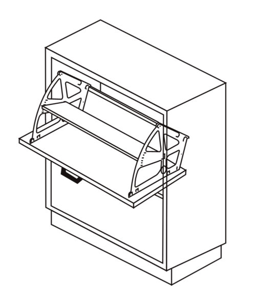 Комплект боковин ( однорядный) для обувного шкафа TA02.0003.05.013