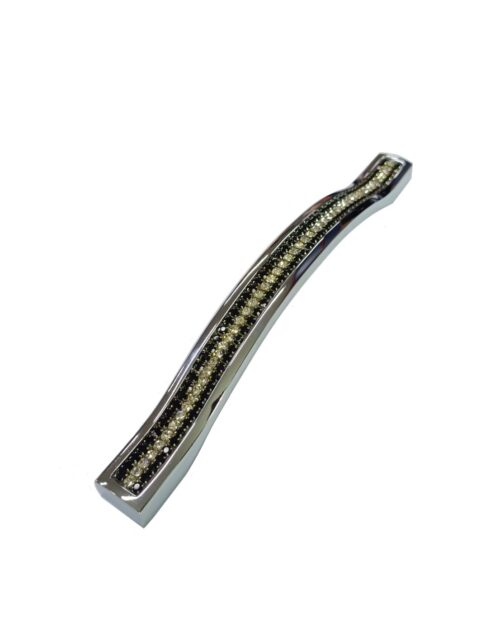 Ручка Скоба "Оскар" со стразами 192 (хром-хром-черный)  1322762 ВЫВОД