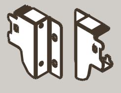 Крепление задней стенки h 84,5 DTC Dragon Box темно серый (M01031,E30) 22552