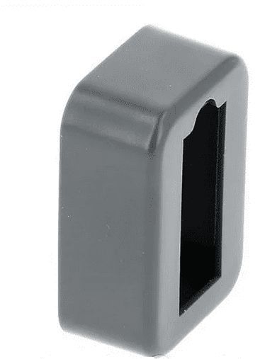 Крепление для прямоугольной штанги с заглушкой, черная 17140