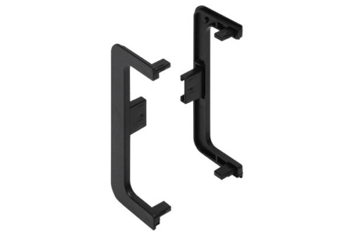 Комплект черных открытых заглушек для С-образного профиля (2 шт.) 2193