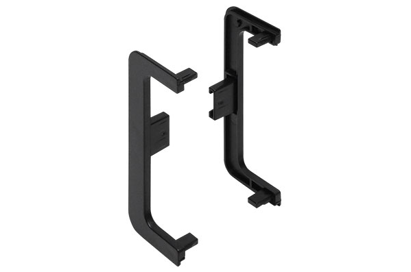 Комплект черных открытых заглушек для С-образного профиля (2 шт.) 2193