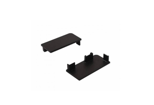 Комплект черных закрытых заглушек для Г-образного профиля (2 шт.) 2181