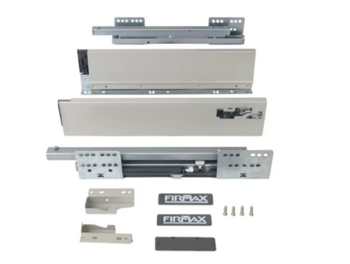 Комплект ящика Firmax Smartline, длина 350 мм, высота 84 мм, с доводчиком, белый FRM0735.007/84