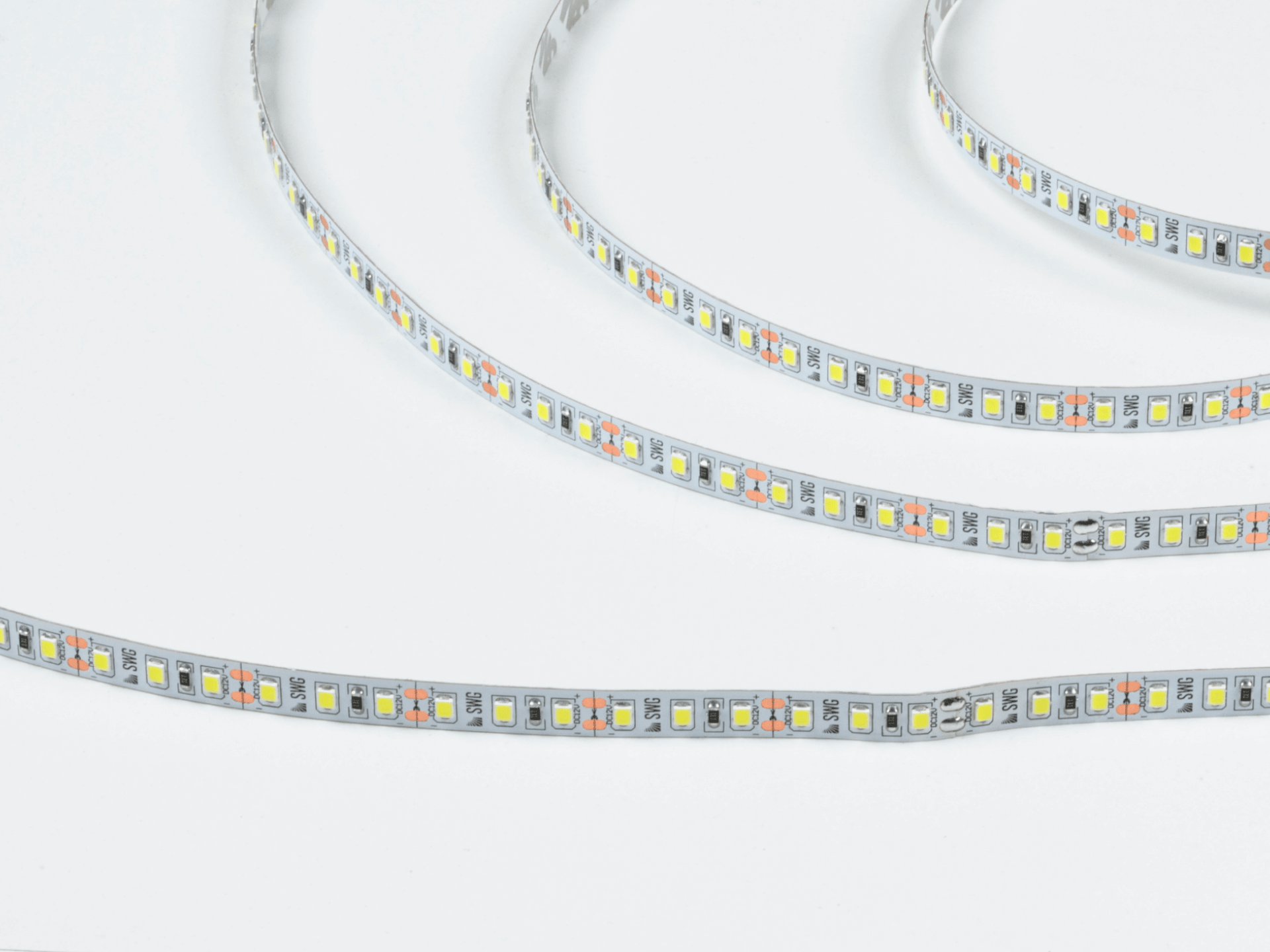 Лента светодиодная SMD2835, 12В, 9,6Вт/м, 6000К, 120LED/м, IP20, SWG-EC2120-12-9.6-W 28219