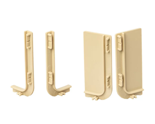 Комплект золото торц. загл.(открытых и сплошных) Г-образ. профиля Gola FIRMAX(4 части), FRM9200.06.G