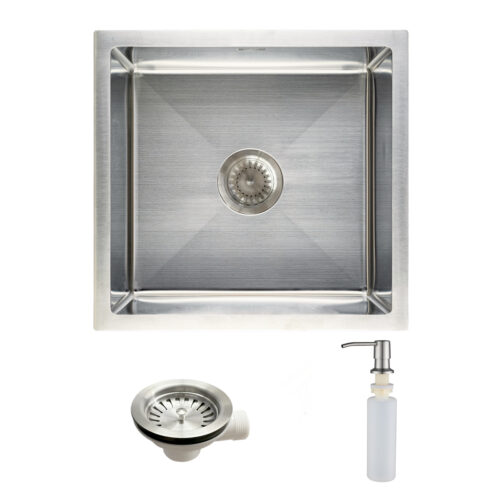 Мойка н/сталь, прямоугольная одночашевая, 520*450мм, сатин, PVD покрытие, универсальная 3,2 мм 10663