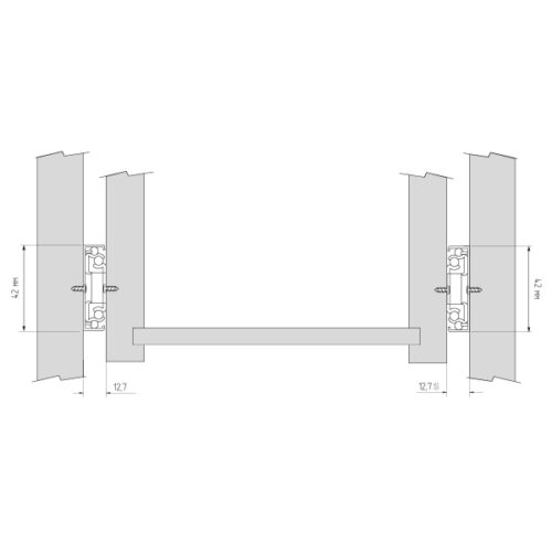 Шариковые направляющие полного выдвижения MF 550мм Н=45мм 8319