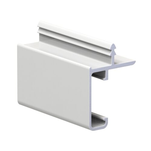 Профиль врезной в верхнюю базу с пазом под свето. белый мат. RAL9016 1 метр (кратно 2) АВД-4462 1324