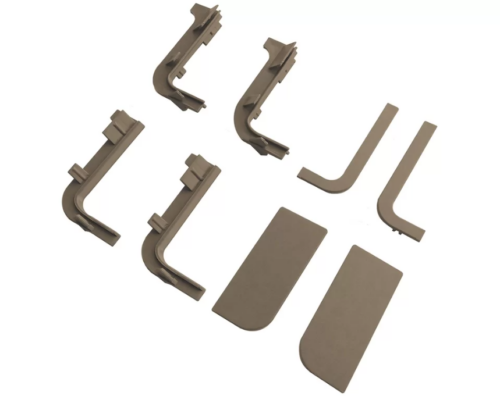 Комплект шампань, соедин. и торц. заглушек Г-обра. проф.  Gola FIRMAX(8частей)пластик, FRM9200.1.CH