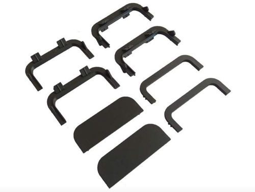 Комплект черный, соедин. и торц. заглушек П-обра. проф.  Gola FIRMAX(8частей)пластик, FRM9201.01.B