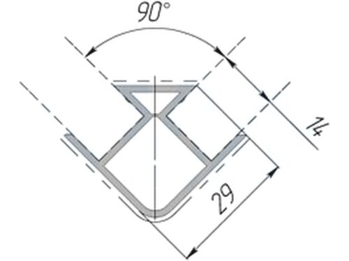 Угол д/цок.ПВХ Дуб капучино (Лен)  142612